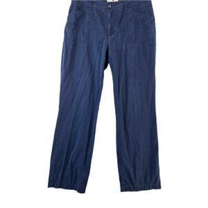 Caribbean Joe Casual‎ Pants Womens 12P Cotton Blend Utility Pockets Petite Denim